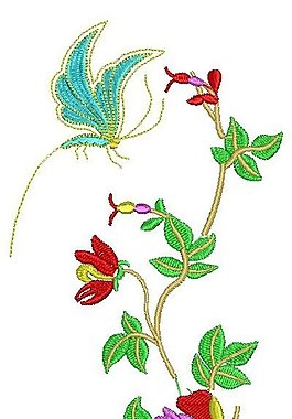繡花 植物 花 動(dòng)物 鳥(niǎo)類 免費(fèi)素材