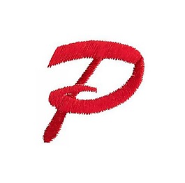 繡花 文字 英文 P 紅色 免費素材