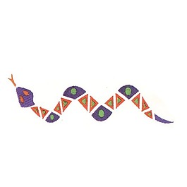 繡花 動物 蛇 蟒蛇 藍色 免費素材