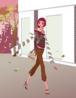 印花矢量圖 時(shí)尚休閑女裝 抽象 人物 免費(fèi)素材
