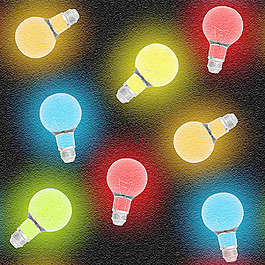 發(fā)光的燈泡的無縫紋理