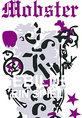 印花矢量圖 文字 英文 色彩 紫色 免費(fèi)素材