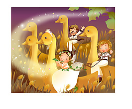 印花矢量圖 動物 人物 兒童 少女 免費素材