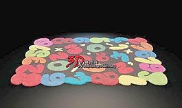 Carpets 绒毛地毯 花形组合地毯 018