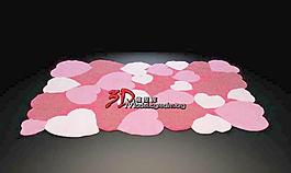 Carpets 絨毛地毯 心形組合地毯 017
