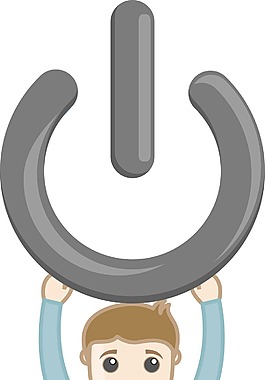 關(guān)閉的概念——辦公室特征矢量插畫