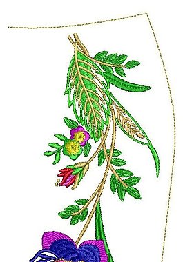 繡花 植物 花 色彩 棕色 免費(fèi)素材