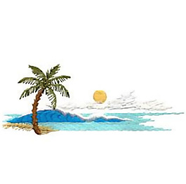 绣花 植物 树 椰树 海滩 免费素材