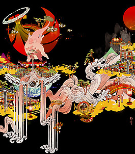 位圖 插畫 圖案概括 色彩 彩色 免費(fèi)素材