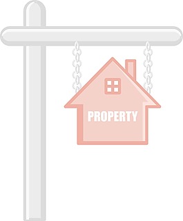 房地產房地產概念-矢量字符的卡通插畫