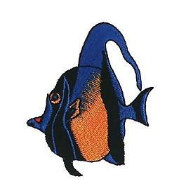 繡花 動物 魚 色彩 黑色 免費素材