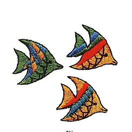 繡花 動物 魚 色彩 黑色 免費素材
