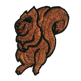 繡花 動物 松鼠 色彩 棕色 免費素材