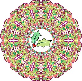 摘要圣誕花環(huán)矢量插畫