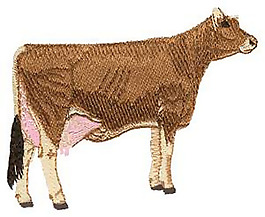 繡花 動(dòng)物 牛 色彩 棕色 免費(fèi)素材