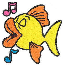 繡花 動物 魚 色彩 黃色 免費素材