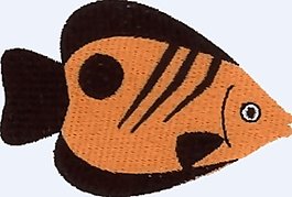繡花 動物 魚 色彩 橙色 免費素材