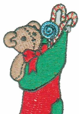 繡花 動物 熊 色彩 綠色 免費素材