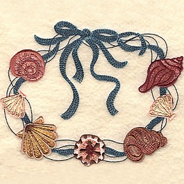 繡花 動物 海螺 海貝 海草 免費(fèi)素材