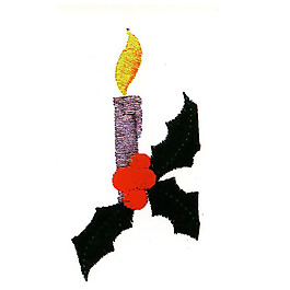 繡花 圣誕節(jié) 圣誕蠟燭 色彩 紅色 免費(fèi)素材