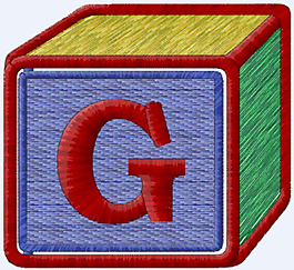 繡花 文字 英文 色彩 G 免費(fèi)素材