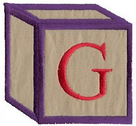 繡花 文字 英文 色彩 G 免費素材