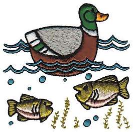 繡花 動物 魚 色彩 鴨子 免費素材