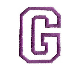 繡花 文字 英文 色彩 G 免費素材