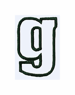 繡花 文字 英文 色彩 G 免費(fèi)素材