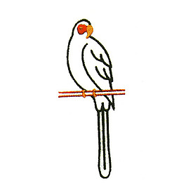 繡花 動(dòng)物 鳥類 色彩 白色 免費(fèi)素材