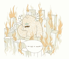 位圖 插畫 動物 牛 色彩 免費素材