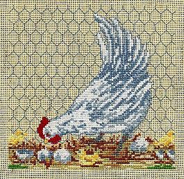 繡花 動物 雞 色彩 白色 免費素材