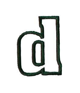 繡花 文字 英文 色彩 字母D 免費素材