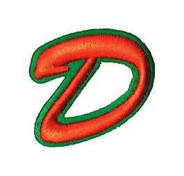 绣花 文字 英文 色彩 字母D 免费素材