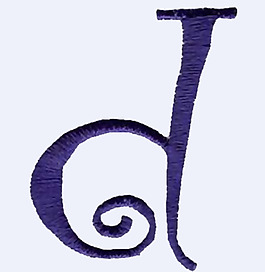 繡花 文字 英文 色彩 字母D 免費(fèi)素材