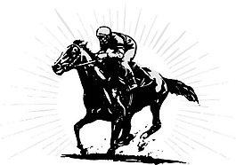 印花矢量圖 動物 馬 人物 男人 免費素材