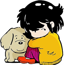 位圖 可愛卡通 狗 卡通人物 免費(fèi)素材