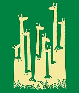 位圖 動物 長頸鹿 色彩 綠色 免費(fèi)素材