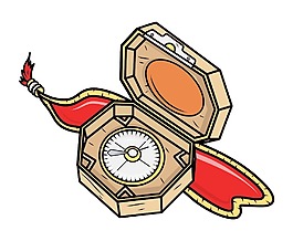 皇家指南針矢量卡通插畫(huà)