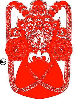 印花矢量圖 色彩 紅色 民族 臉譜 免費(fèi)素材