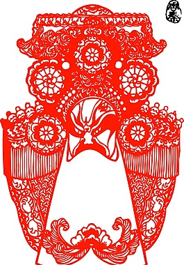 印花矢量圖 民族 臉譜 色彩 紅色 免費(fèi)素材