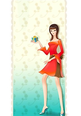 印花矢量圖 插畫 CG插畫 人物 女人 免費(fèi)素材