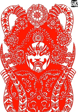 印花矢量圖 民族 臉譜 色彩 紅色 免費(fèi)素材