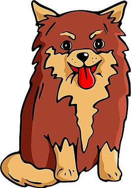 印花矢量圖 動物 狗 色彩 彩色 免費素材