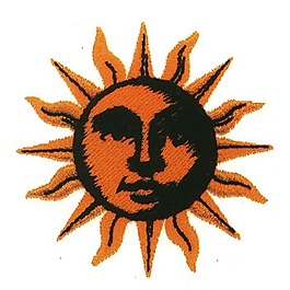 繡花 太陽 炎熱 橘黃色 黑色 免費素材