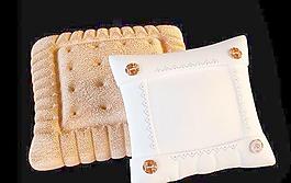 可愛的正方形白色紐扣抱枕 枕頭Pillow 39