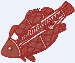 繡花 魚(yú) 紅色 免費(fèi)素材