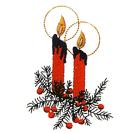 繡花 色彩 紅色 蠟燭 圣誕節(jié) 免費(fèi)素材