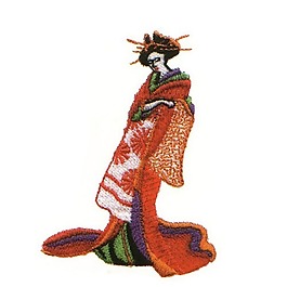 绣花 女人 色彩 红色 免费素材
