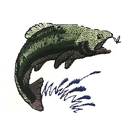 繡花 動物 魚 色彩 青色 免費素材